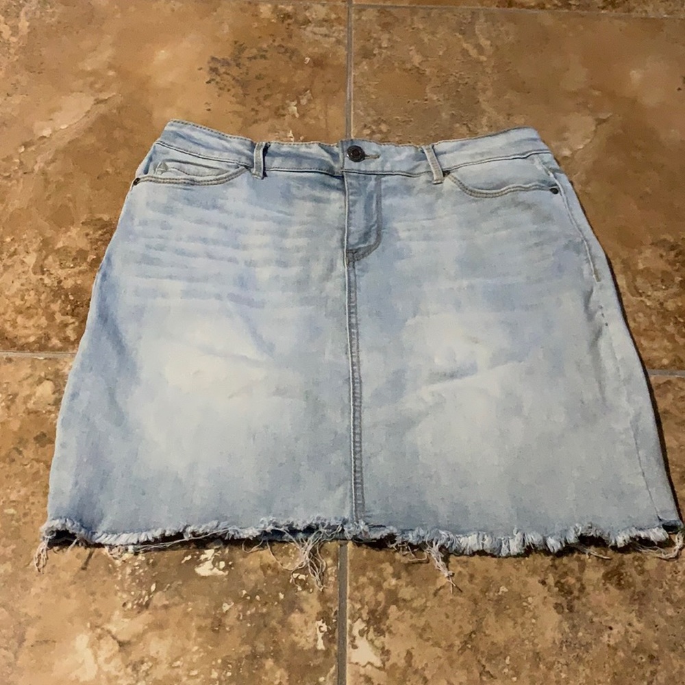 Light blue mini skirt